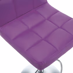 vidaXL 2x Bar Stools Black Faux Leather Seat Seating Bistro Chair Furniture - purple - Additional view 5