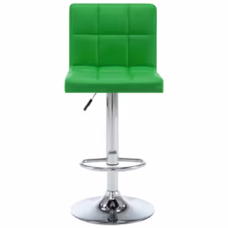 vidaXL 2x Bar Stools Black Faux Leather Seat Seating Bistro Chair Furniture - green - Additional view 2