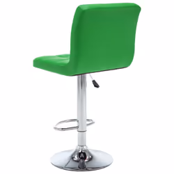 vidaXL 2x Bar Stools Black Faux Leather Seat Seating Bistro Chair Furniture - green - Additional view 4