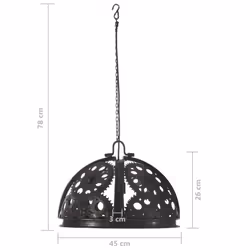 vidaXL Industrial Ceiling Lamp in Chain Wheel Design 45 cm E27 Light Fixture - Additional view 3