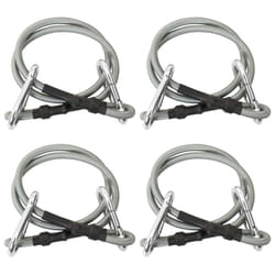 vidaXL 4x Ropes with Carabiner Rubber Sunshade Sail Awning Attachment Hook
