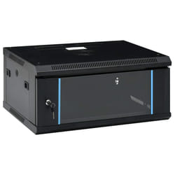 vidaXL 4U Wall Mounted Network Cabinet 19" IP20 Wall-mounted Data Storage