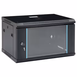 vidaXL 6U Wall Mounted Network Cabinet 19" IP20 Wall-mounted Data Storage