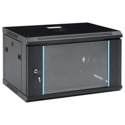 vidaXL 6U Wall Mounted Network Cabinet 19" IP20 Wall-mounted Data Storage