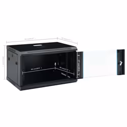 vidaXL 6U Wall Mounted Network Cabinet 19" IP20 Wall-mounted Data Storage - Additional view 8