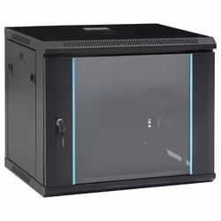 vidaXL 9U Wall Mounted Network Cabinet 19" IP20 Wall-mounted Data Storage