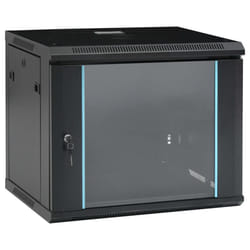 vidaXL 9U Wall Mounted Network Cabinet 19" IP20 Wall-mounted Data Storage