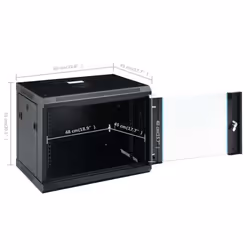 vidaXL 9U Wall Mounted Network Cabinet 19" IP20 Wall-mounted Data Storage - Additional view 8