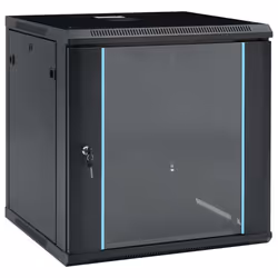 vidaXL 12U Wall Mounted Network Cabinet 19" IP20 Wall-mounted Data Storage