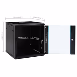 vidaXL 12U Wall Mounted Network Cabinet 19" IP20 Wall-mounted Data Storage - Additional view 8