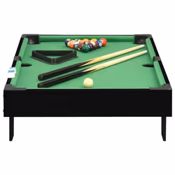vidaXL 3 Feet Mini Pool Table Black and Green Home Billiard Snooker Game Desk - Additional view 2