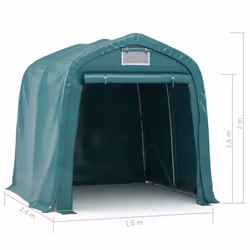 vidaXL Garage Tent PVC Green Outdoor Carport Car Gazebo Shed  Storage Shelter