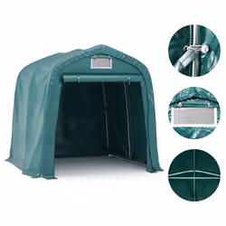 vidaXL Garage Tent PVC Green Outdoor Carport Car Gazebo Shed  Storage Shelter - Additional view 4