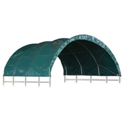 vidaXL Livestock Tent PVC Green Outdoor Canopy Animal Barn Shed Structure
