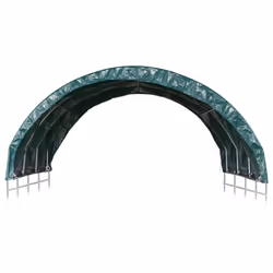 vidaXL Livestock Tent PVC Green Outdoor Canopy Animal Barn Shed Structure - Additional view 4