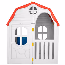 vidaXL Kids Foldable Playhouse with Working Door and Windows Kid Cottage House - Additional view 4