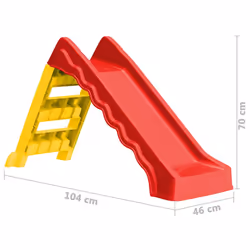 vidaXL Foldable Slide for Kids Indoor Outdoor Red and Yellow Garden Playground - Additional view 3