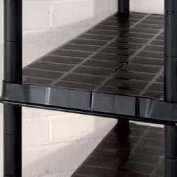 vidaXL Storage Shelf 5-Tier Black Plastic Display Racking Space Saving Unit