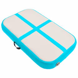 vidaXL Inflatable Gymnastics Mat with Pump PVC Green Yoga Pilate Training Mat - Additional view 3