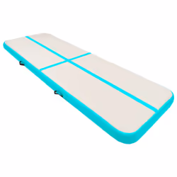 vidaXL Inflatable Gymnastics Mat with Pump PVC Green Yoga Pilate Training Mat - Additional view 4