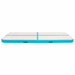 vidaXL Inflatable Gymnastics Mat with Pump 400x100x15 cm PVC Green Exercise - Additional view 2