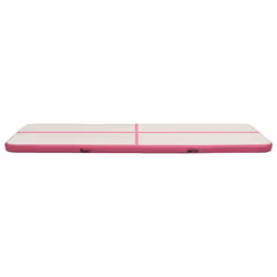 vidaXL Inflatable Gymnastics Mat with Pump 600x100x15 cm PVC Pink Exercise