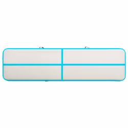 vidaXL Inflatable Gymnastics Mat with Pump 800x100x15 cm PVC Green Exercise - Additional view 4