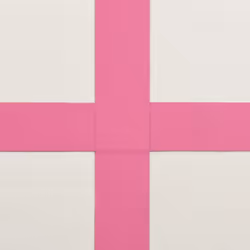 vidaXL Inflatable Gymnastics Mat with Pump PVC Pink Yoga Pilate Training Mat