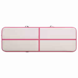 vidaXL Inflatable Gymnastics Mat with Pump PVC Pink Yoga Pilate Training Mat - Additional view 5