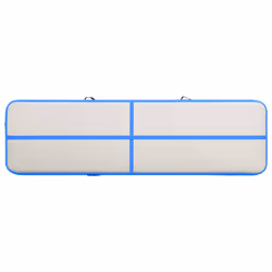 vidaXL Inflatable Gymnastics Mat with Pump 700x100x20 cm PVC Blue Exercise - Additional view 4