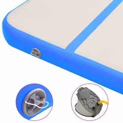 vidaXL Inflatable Gymnastics Mat with Pump 700x100x20 cm PVC Blue Exercise - Additional view 6