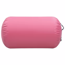 vidaXL Inflatable Gymnastic Roll with Pump PVC Pink Cylinder Gym Training