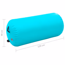 vidaXL Inflatable Gymnastic Roll with Pump PVC Green Training Cylinder Gym