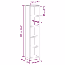 vidaXL CD Cabinets Display Shelf Cupboard Bookcase 2 pcs White Engineered Wood - Additional view 8