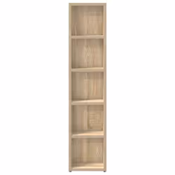 vidaXL CD Cabinets Shelf Cupboard Bookcase 2 pcs Sonoma Oak Engineered Wood