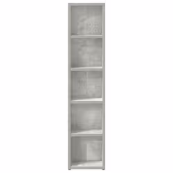 vidaXL CD Cabinets Shelf Cupboard Bookcase 2 pcs Concrete Grey Engineered Wood