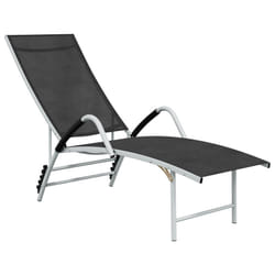 VidaXL 310521 outdoor chair Lounge Padded seat Aluminium, Textile Black