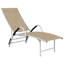 VidaXL 310522 outdoor chair Lounge Padded seat Aluminium, Textile Cream