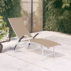 VidaXL 310522 outdoor chair Lounge Padded seat Aluminium, Textile Cream
