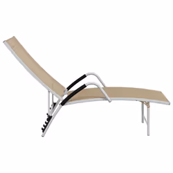 VidaXL 310522 outdoor chair Lounge Padded seat Aluminium, Textile Cream - Additional view 4
