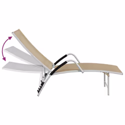 VidaXL 310522 outdoor chair Lounge Padded seat Aluminium, Textile Cream - Additional view 6