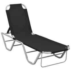 VidaXL 310525 outdoor chair Lounge Padded seat Aluminium, Textile Black, Silver
