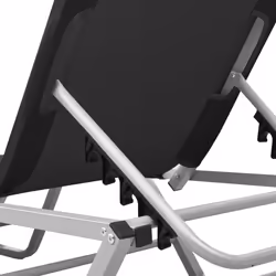 VidaXL 310525 outdoor chair Lounge Padded seat Aluminium, Textile Black, Silver - Additional view 7