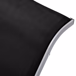 vidaXL 2x Sun Loungers with Table Aluminium Black Lounge Bed Daybed Outdoor - Additional view 8