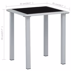VidaXL 310541 outdoor table Black, Silver - Additional view 4