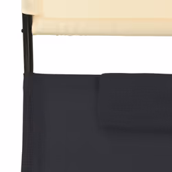 VidaXL 310547 outdoor chair Lounge Padded seat Steel, Textile Black, Cream - Additional view 6
