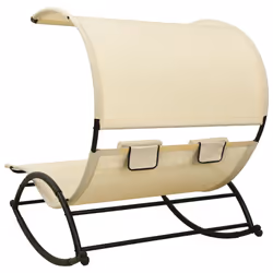 VidaXL 310548 outdoor chair Lounge Padded seat Steel, Textile Cream - Additional view 4