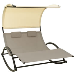 VidaXL 310549 outdoor chair Lounge Padded seat Steel, Textile Cream, Taupe