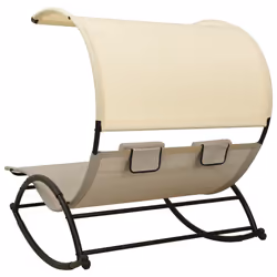 VidaXL 310549 outdoor chair Lounge Padded seat Steel, Textile Cream, Taupe - Additional view 4