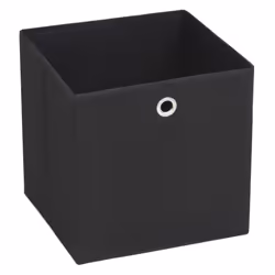 vidaXL 4x Storage Boxes Non-woven Fabric Black Organiser Cube Basket Container